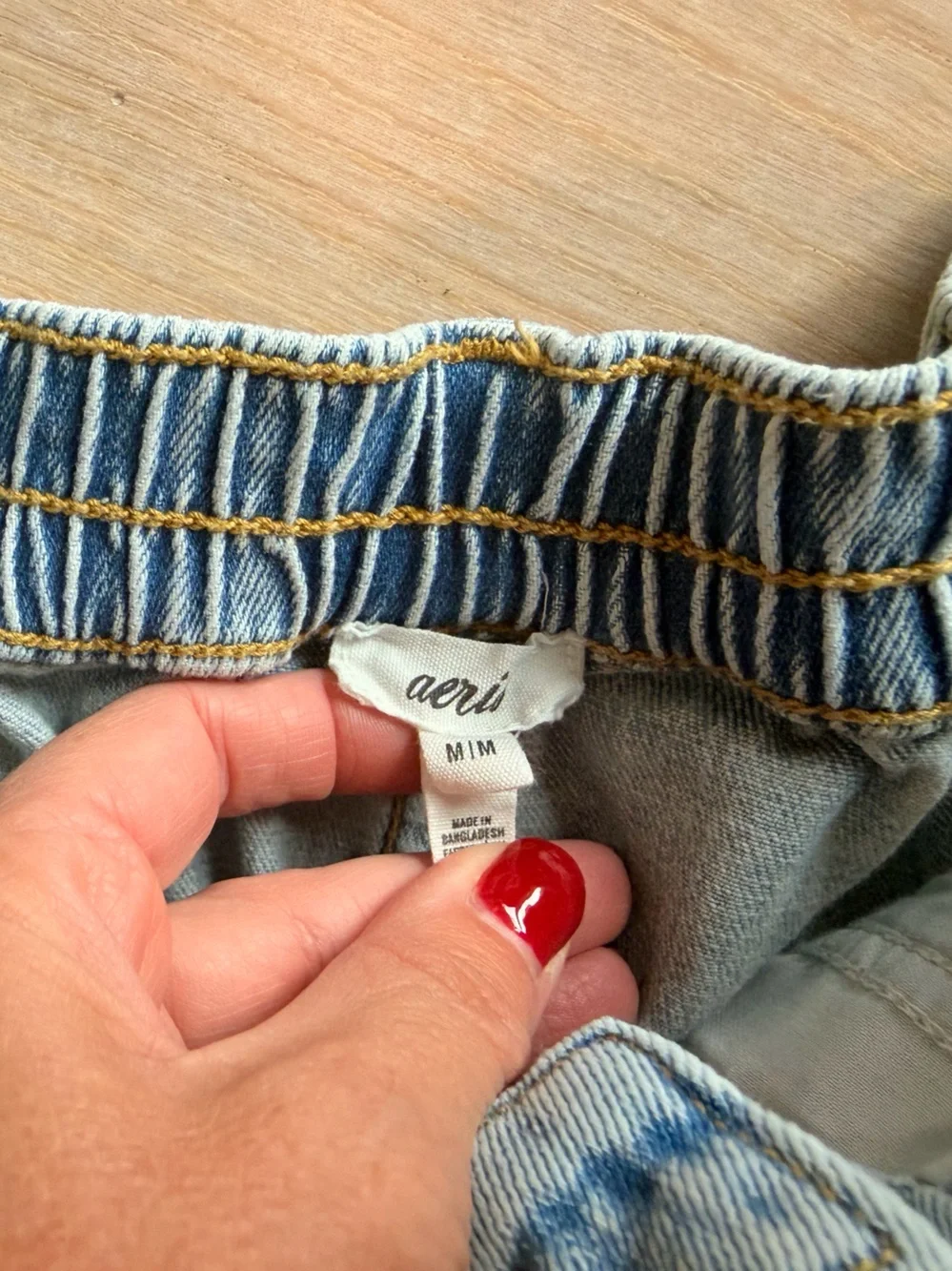 Aerie denim shorts with stretch medium